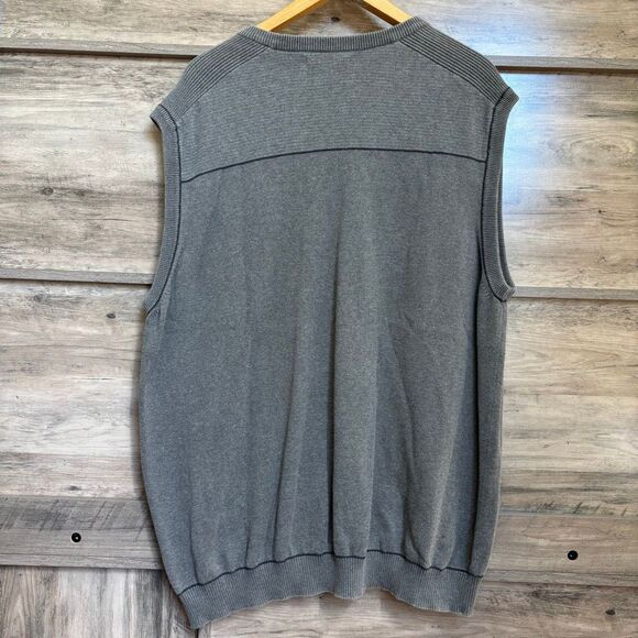 University of Alabama Embroidery Cutter & Buck Gray Pullover Knit Sweater Vest M - Picture 6 of 8